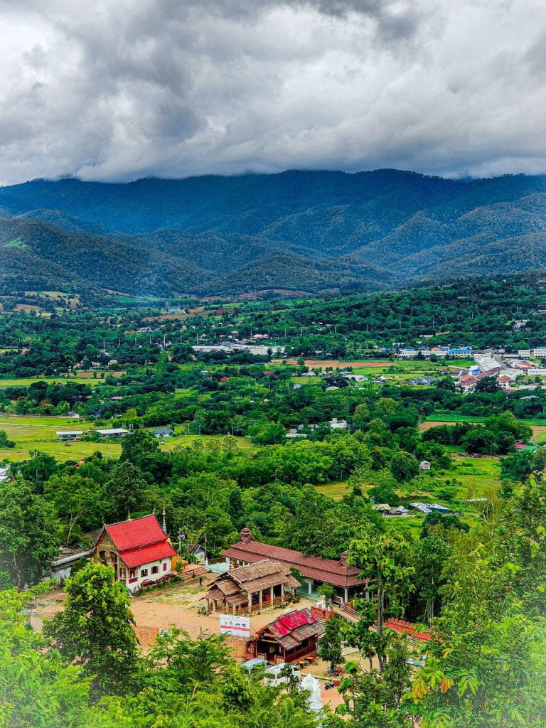 vista panoramica dal buddha bianco Pai